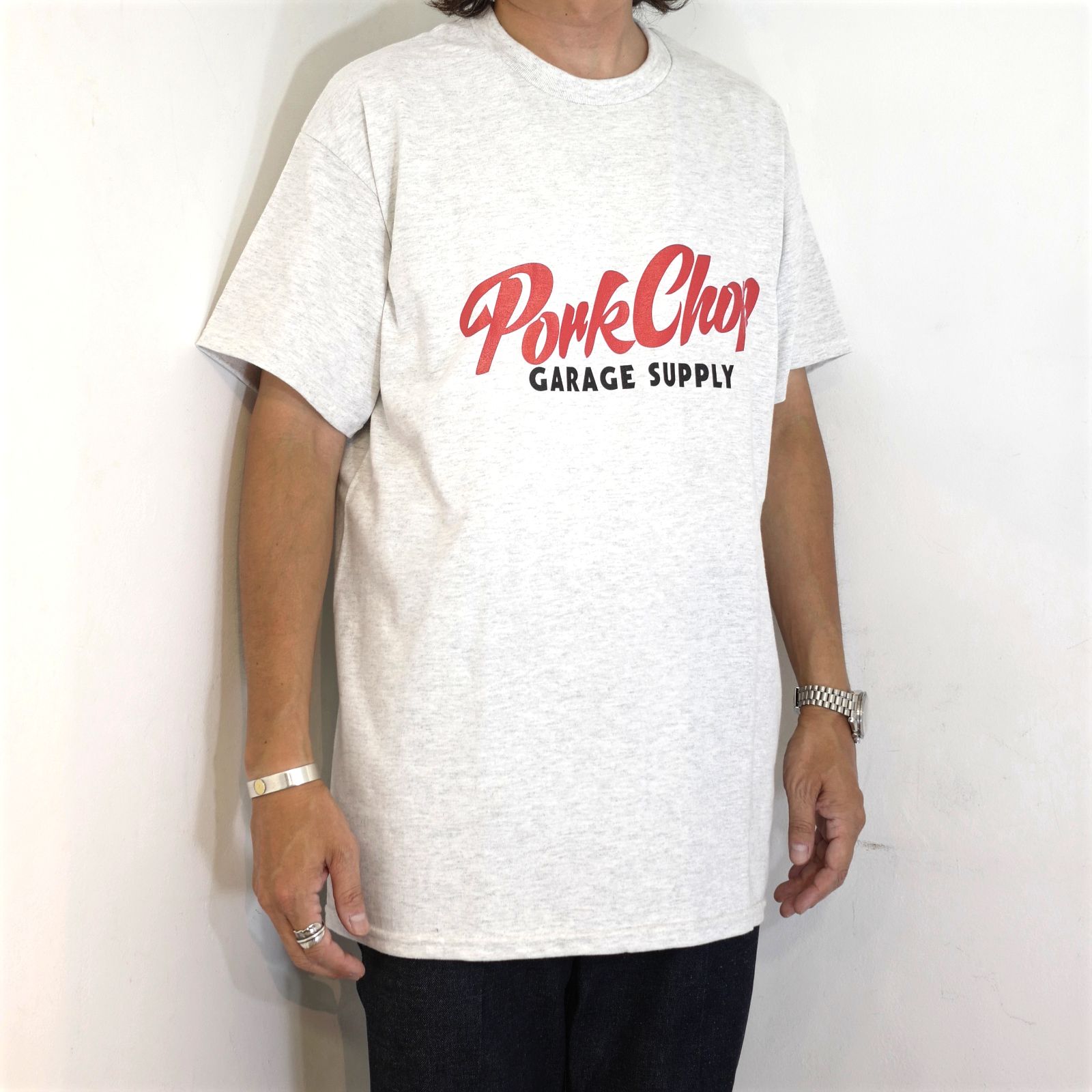 【ラスト1点】24 SCRIPT TEE (ASH) / 24スクリプト Tシャツ