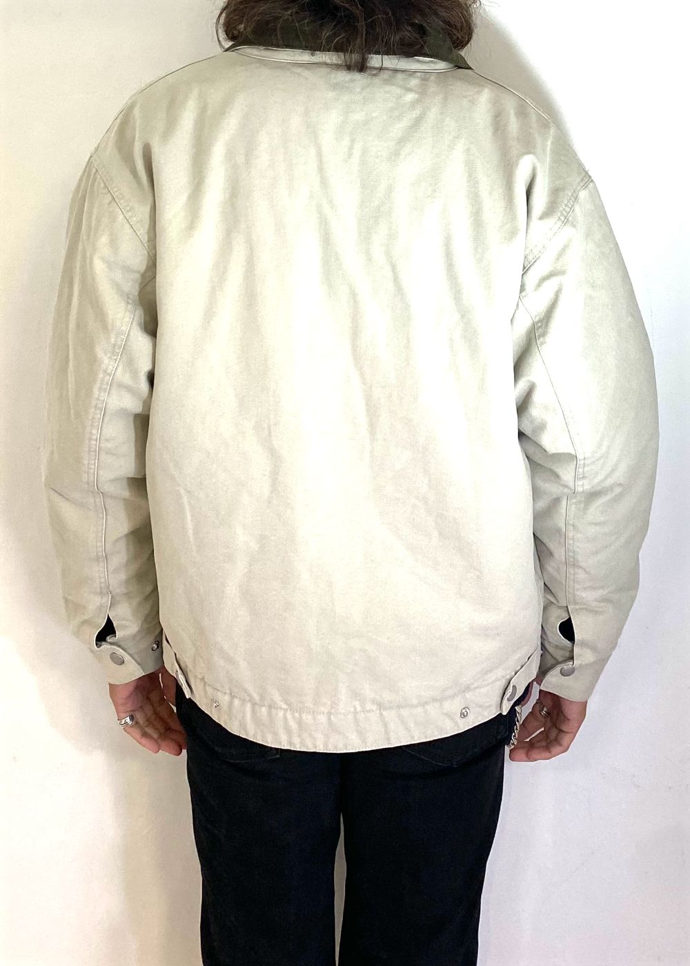 Ox Work Zip Jacket (Washed) (BEIGE) / コットン オックス ワーク ジャケット
