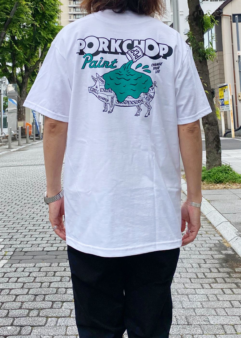 PCP PORK TEE (WHITE) / PCP ポーク Tシャツ