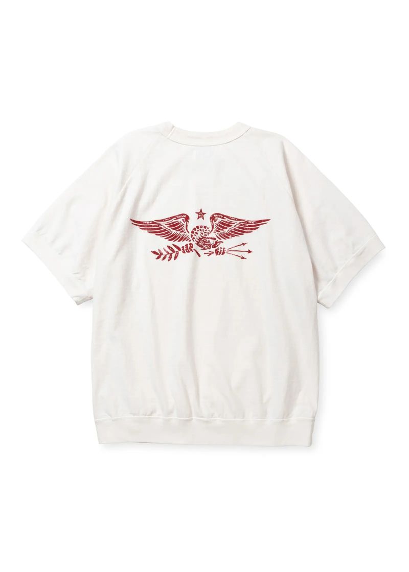 VINTAGE REPRODUCT RAGLAN S/S CS (WHITE) / ヴィンテージ 半袖スウェットタイプ ロゴプリント Tシャツ