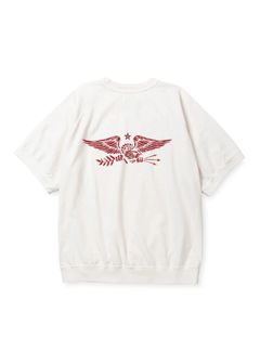 VINTAGE REPRODUCT RAGLAN S/S CS (WHITE) / ヴィンテージ 半袖スウェットタイプ ロゴプリント Tシャツ