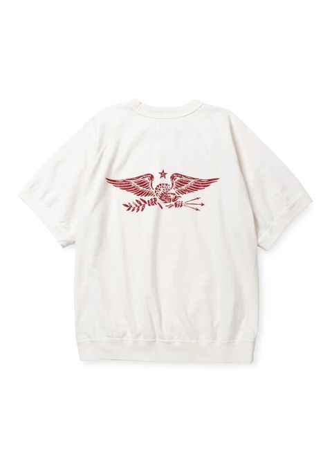 VINTAGE REPRODUCT RAGLAN S/S CS (WHITE) / ヴィンテージ 半袖スウェットタイプ ロゴプリント Tシャツ