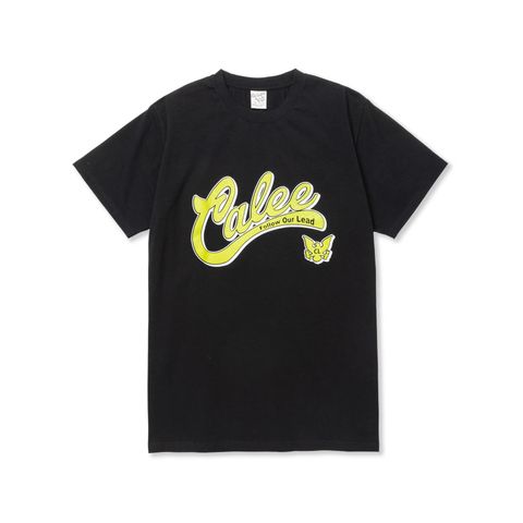 STRETCH CALEE COLLAGE LOGO TEE (BLACK) / カレッジロゴ オリジナル ストレッチ Tシャツ