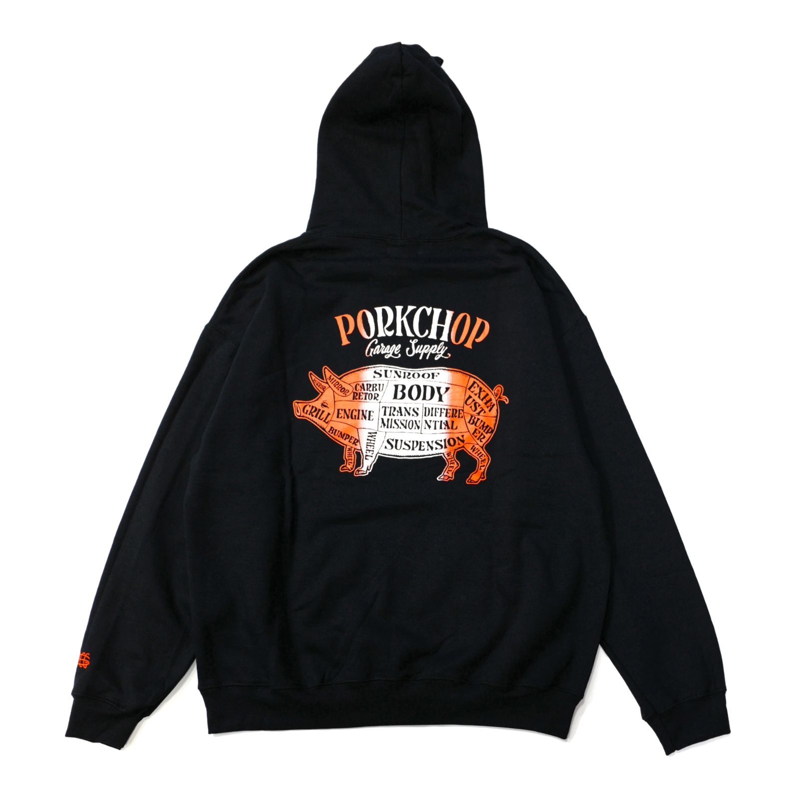 PORKCHOP - 2TONE PORK BACK HOODIE (GRAY) / 2トーン ポークバック