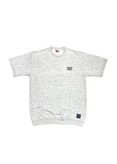 【ラスト1点】Short Sleeve Sweat (ASH) / ロゴ刺繍 半袖 クルーネック スウェット / セットアップ可能