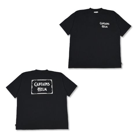HELM FADE LOGO TEE (WASHED BLACK) / ロゴ プリント Tシャツ