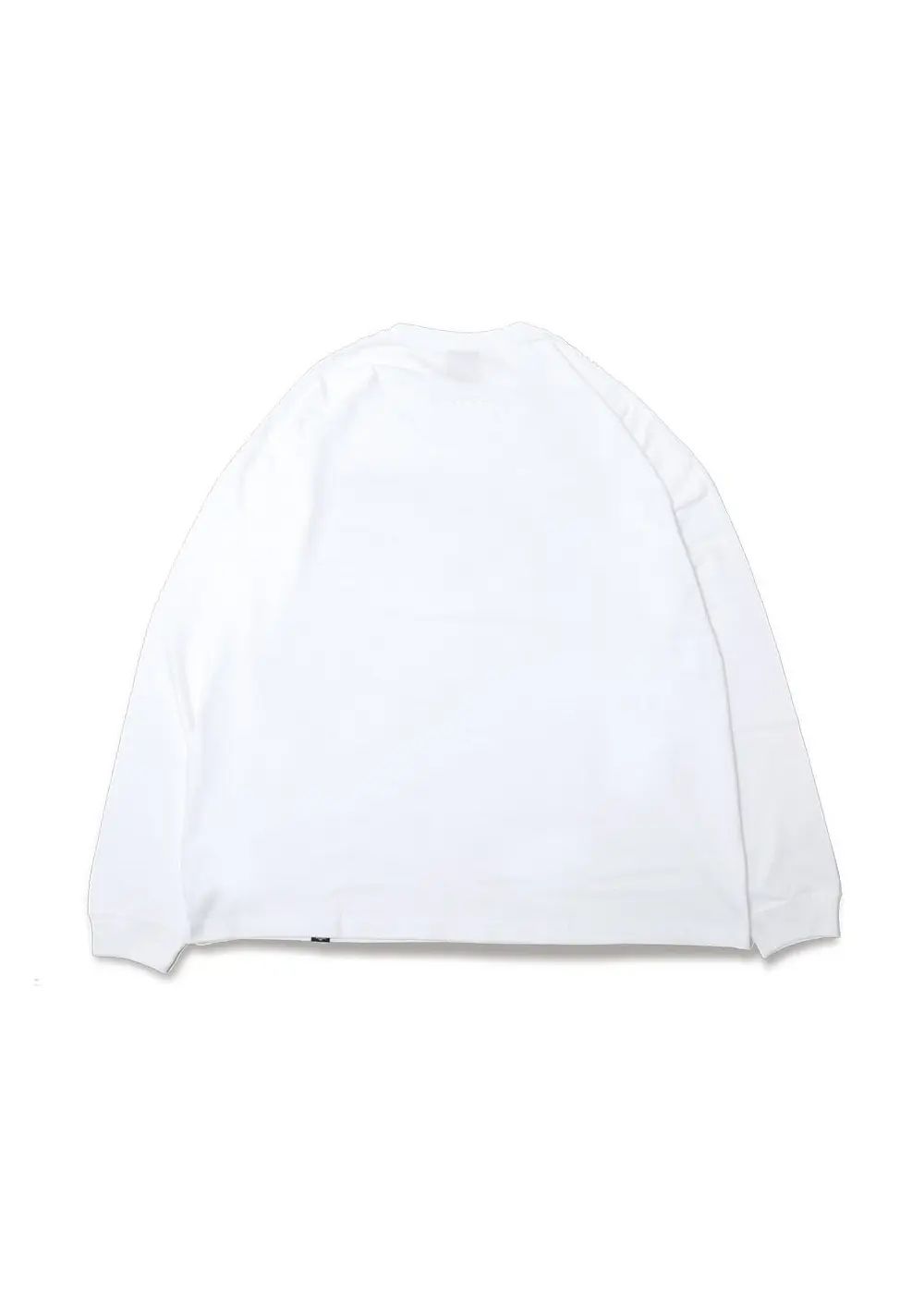 Logo L/S Tee-2 (WHITE) / ロゴ プリント ルーズフィット ロングスリーブ Tシャツ