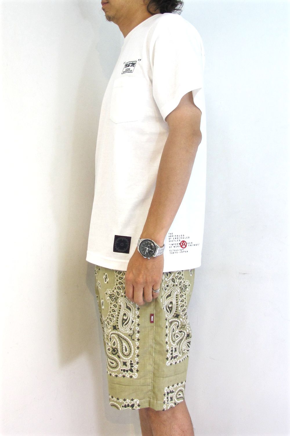 PRINT S/S TEE (WHITE) / アンライバルド コラボT