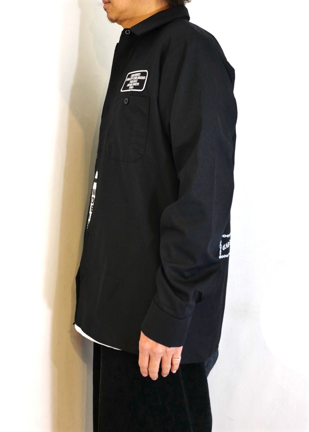 ×CARSERVICE Work L/S SHIRT (BLACK) / カーサービス ワークシャツ