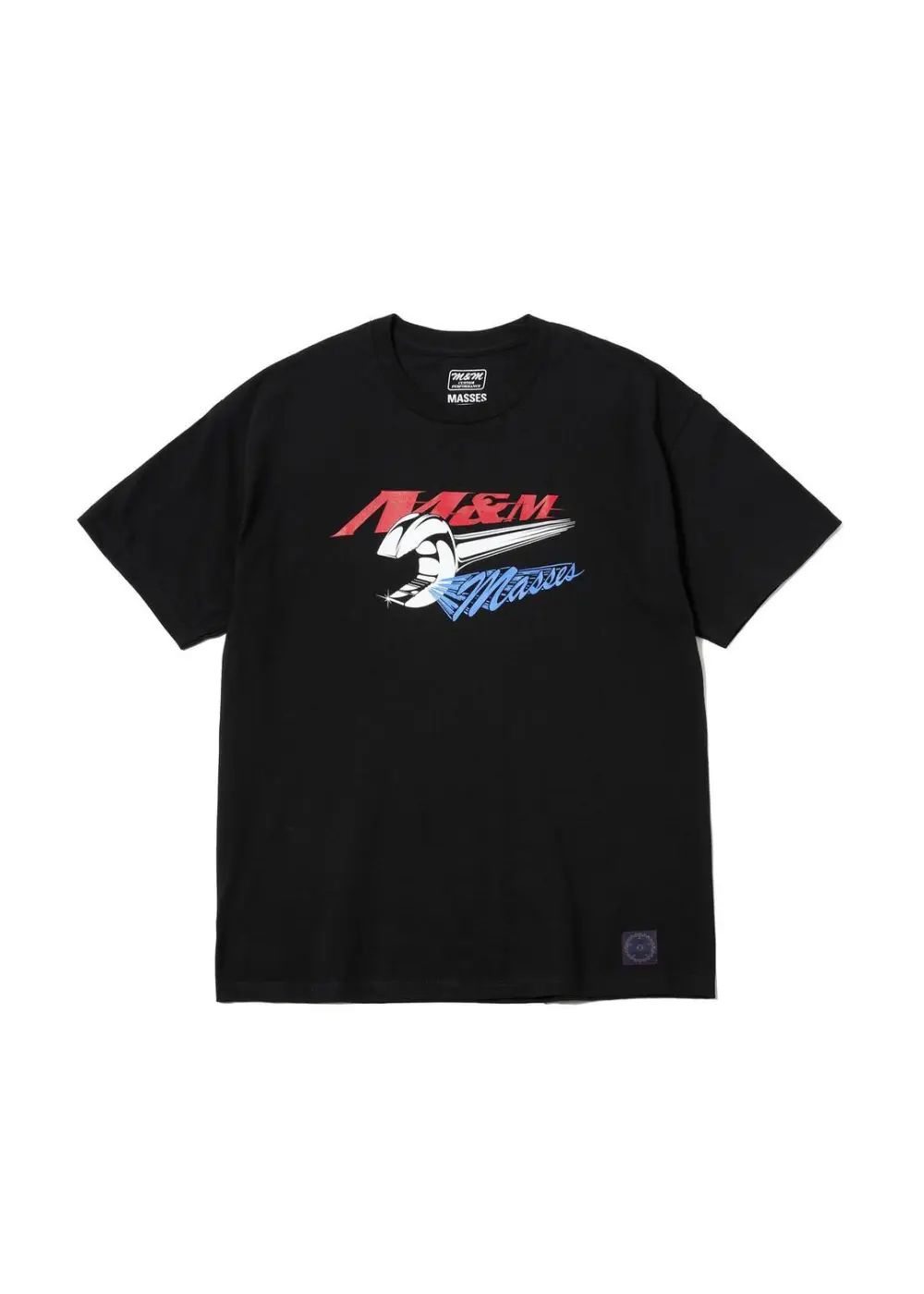 ×MASSES T-SHIRT WRENCH M (BLACK) / マシス コラボレーション プリントT