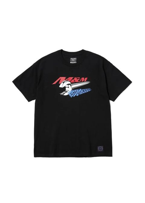 ×MASSES T-SHIRT WRENCH M (BLACK) / マシス コラボレーション プリントT