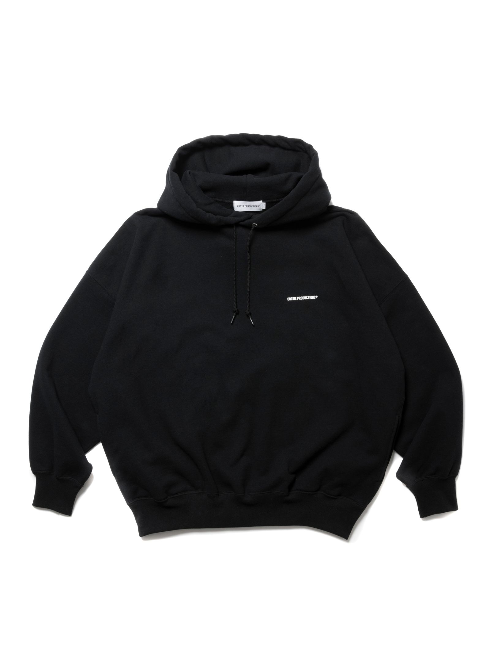 COOTIE PRODUCTIONS - Open End Yarn Plain Sweat Hoodie (BLACK) / ロゴプリント スウェット パーカー | LOOPHOLE