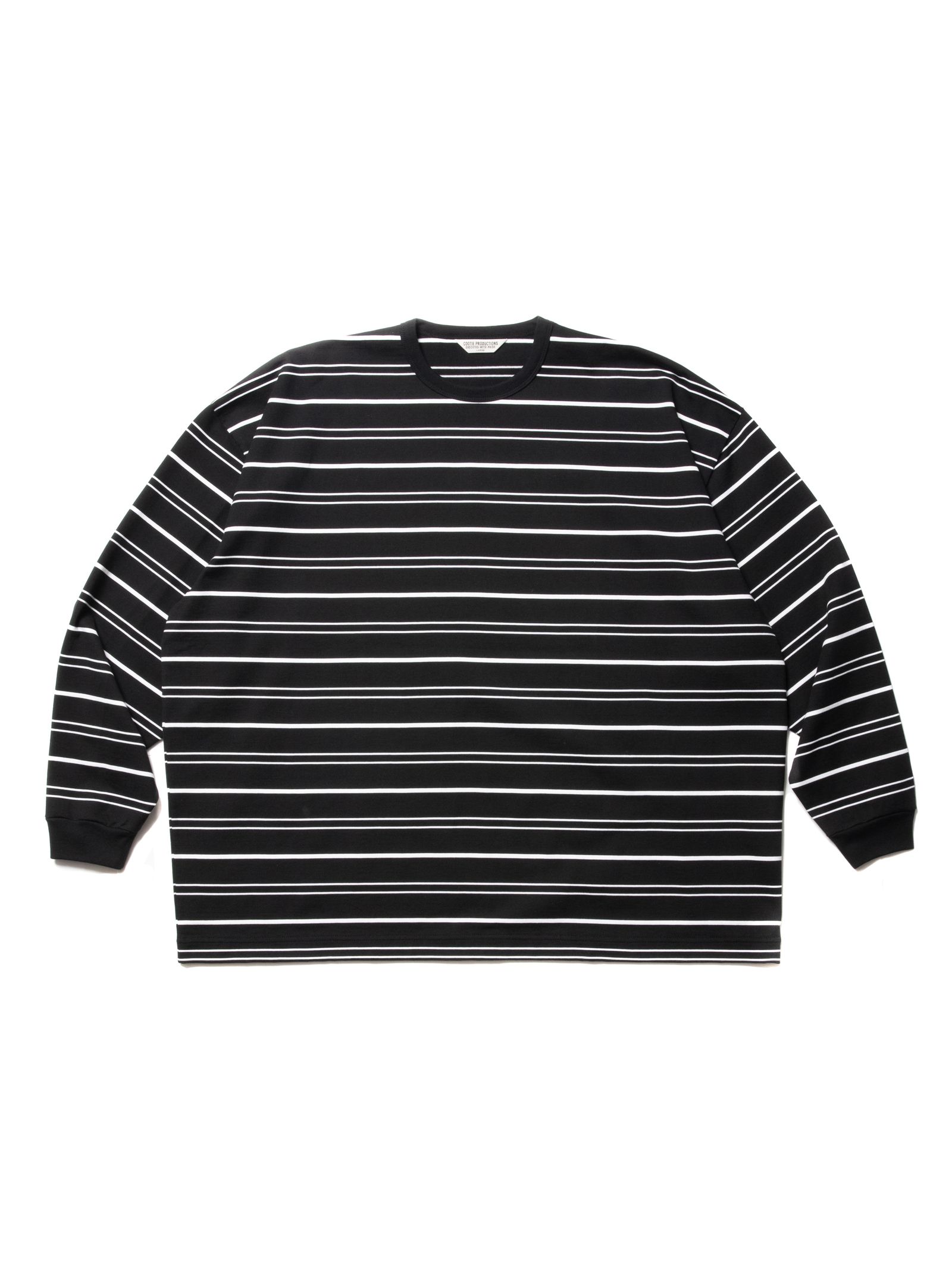 COOTIE PRODUCTIONS - Supima Border Oversized L/S Tee (BLACK ...