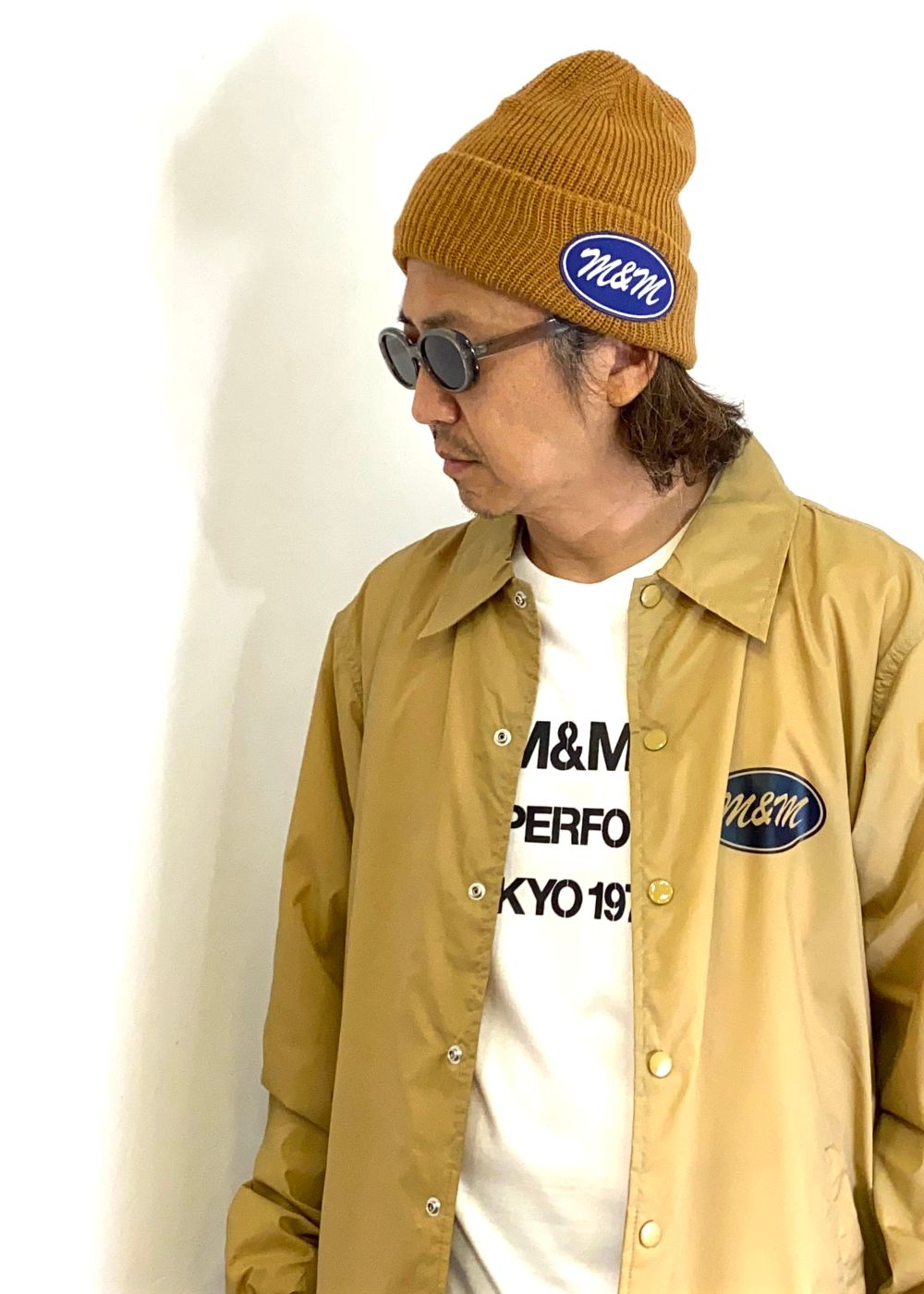 KNIT CAP (COPPER) / ロゴ ワッペン ニットキャップ