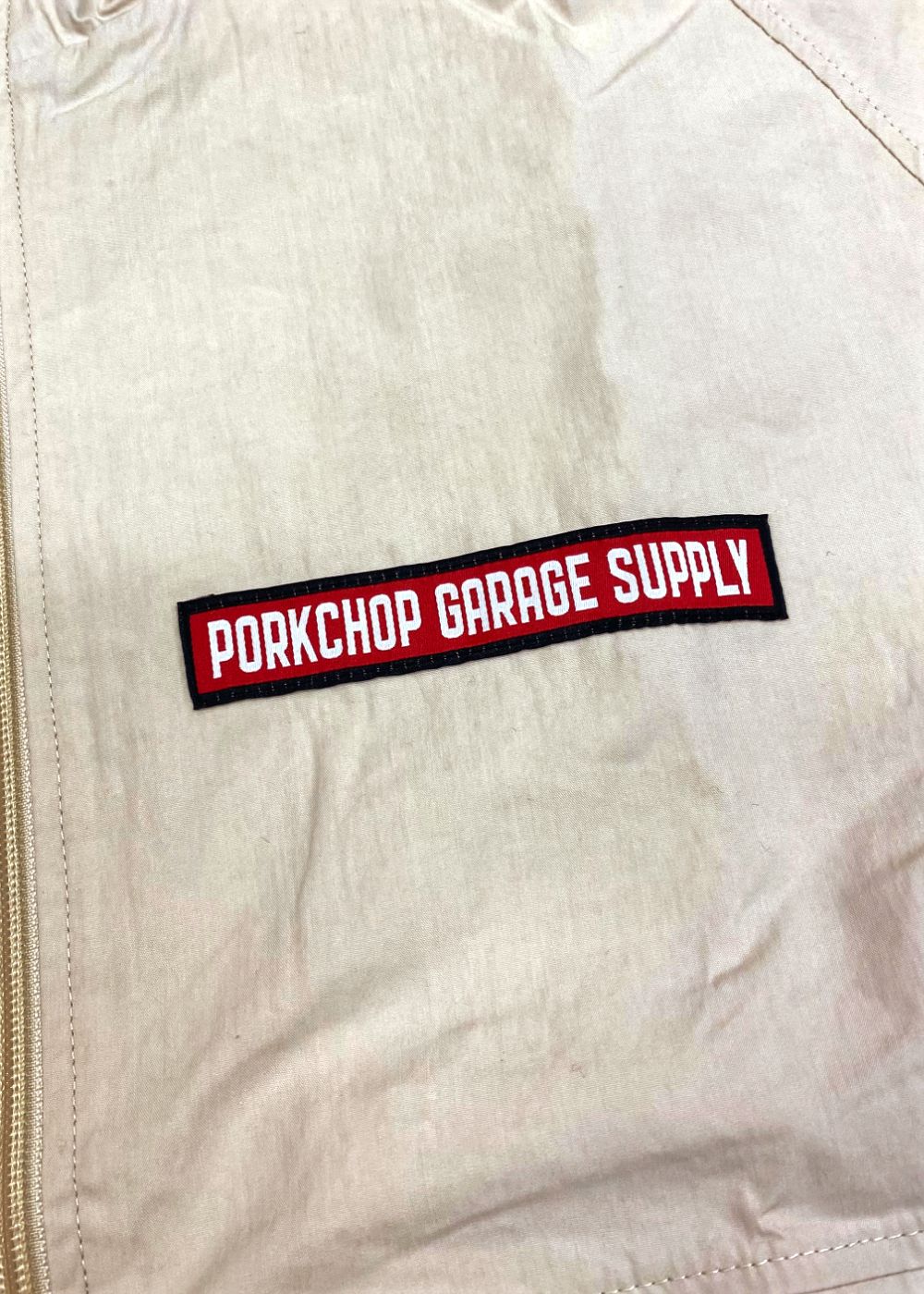 BAR&SHIELD TRACK JKT (CREAM) / バー&シールド ナイロン トラック ジャケット