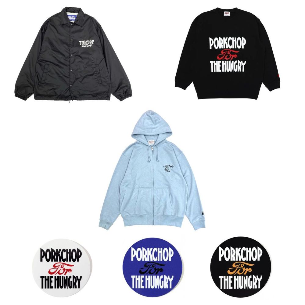 PORKCHOP GARAGE SUPPLY 新作販売告知 / リーズナブルなコーチJKTにスウェット、ステッカーが発売。