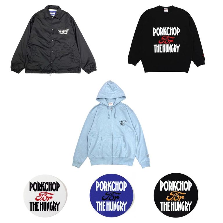 PORKCHOP GARAGE SUPPLY 新作販売告知 / リーズナブルなコーチJKTにスウェット、ステッカーが発売。