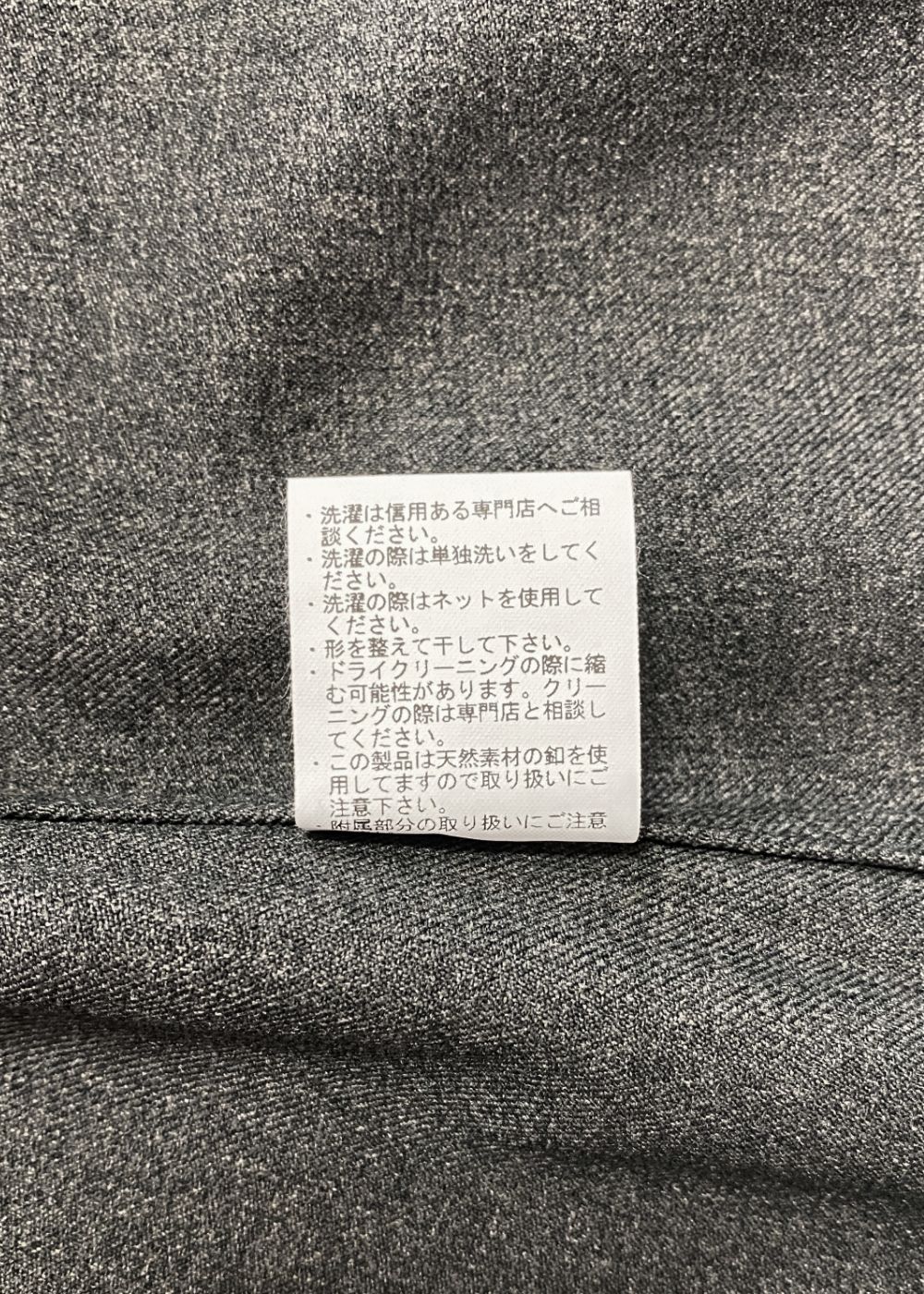 "BLATANT LOCALISM" OPEN COLLAR ROUND L/S SH (CHARCOAL) / オープンカラー ウール シャツ