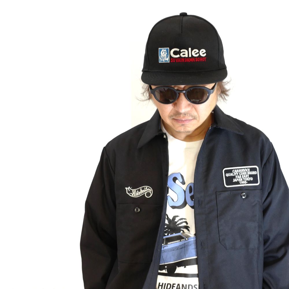 CAL NT LOGO TWILL CAP ＜NATURALLY PAINT DESIGN＞ (BLACK) / ×ナチュラリーペイント コラボ キャップ
