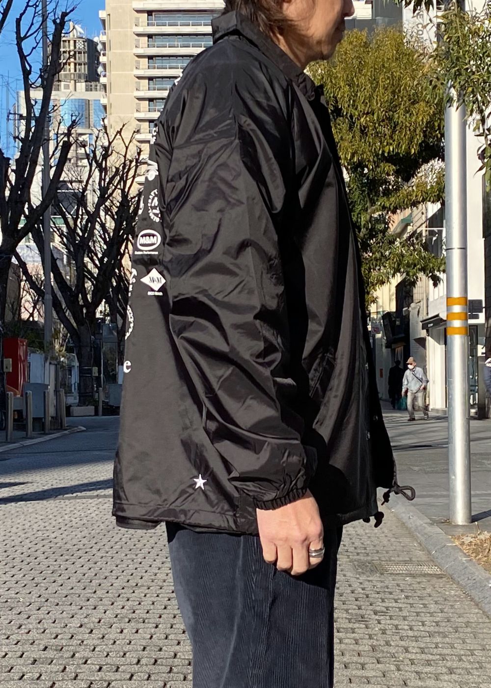 BOA COACH JACKET (BLACK) / ボア ライナー コーチジャケット