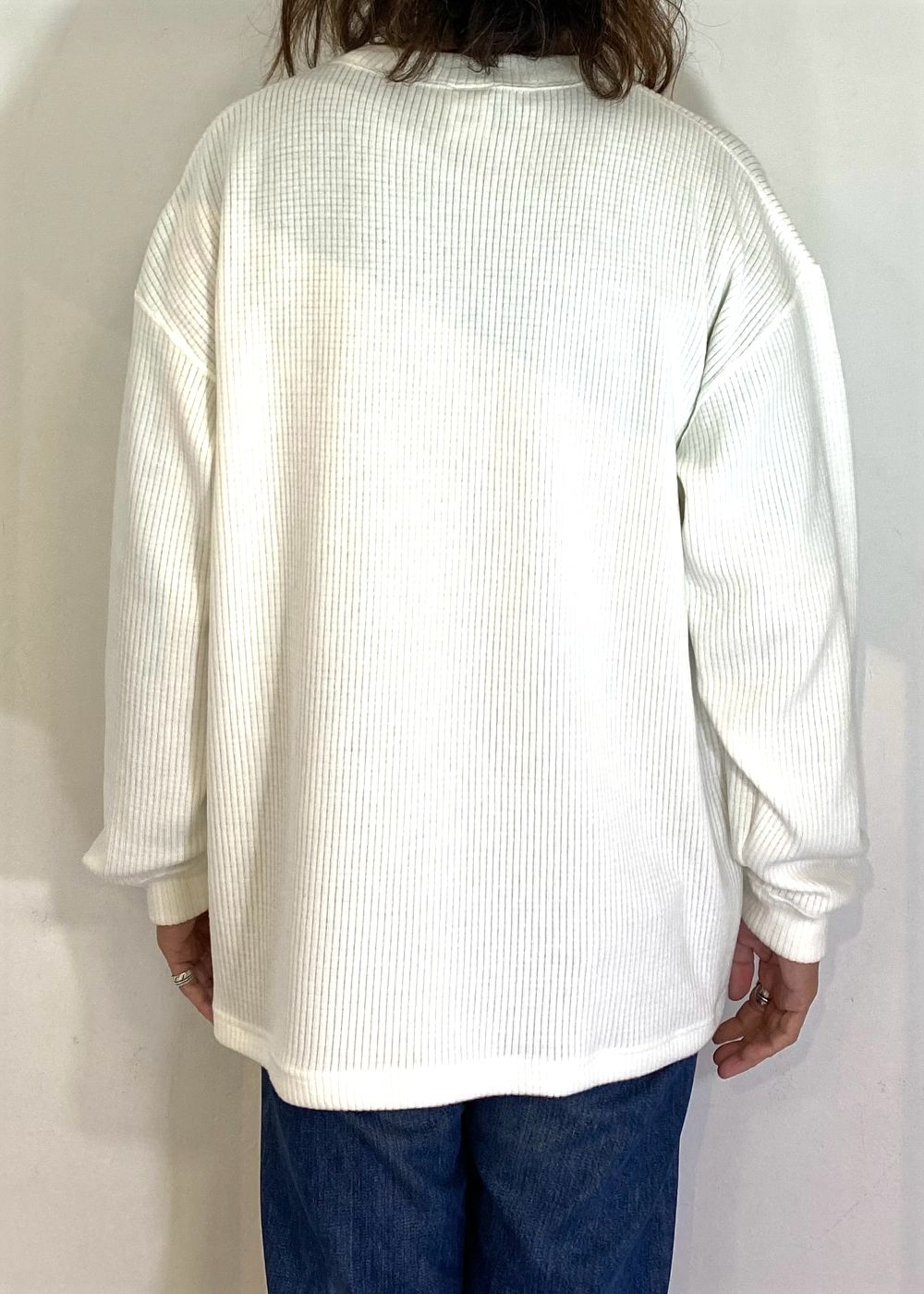 WAFFLE L/S CS (WHITE) / ワッフル カットソー
