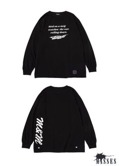 PRINT L/S TEE (×MASSES) (BLACK) / マシス コラボレーション プリントロンT