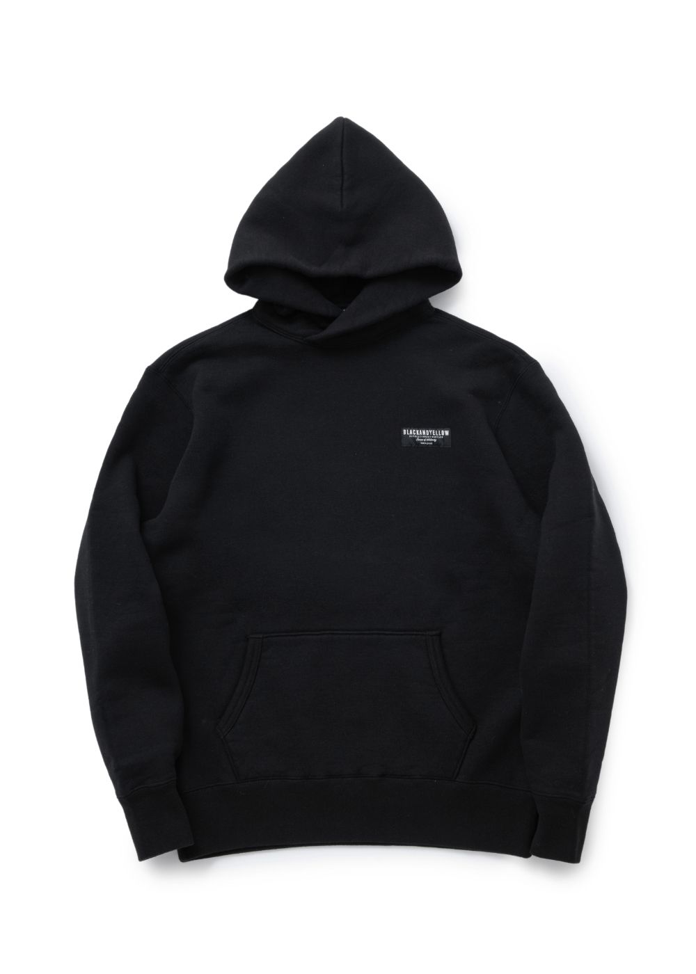 RATS - CROSS NECK HOODIE BOLT (BLACK) / クロスネック プリント