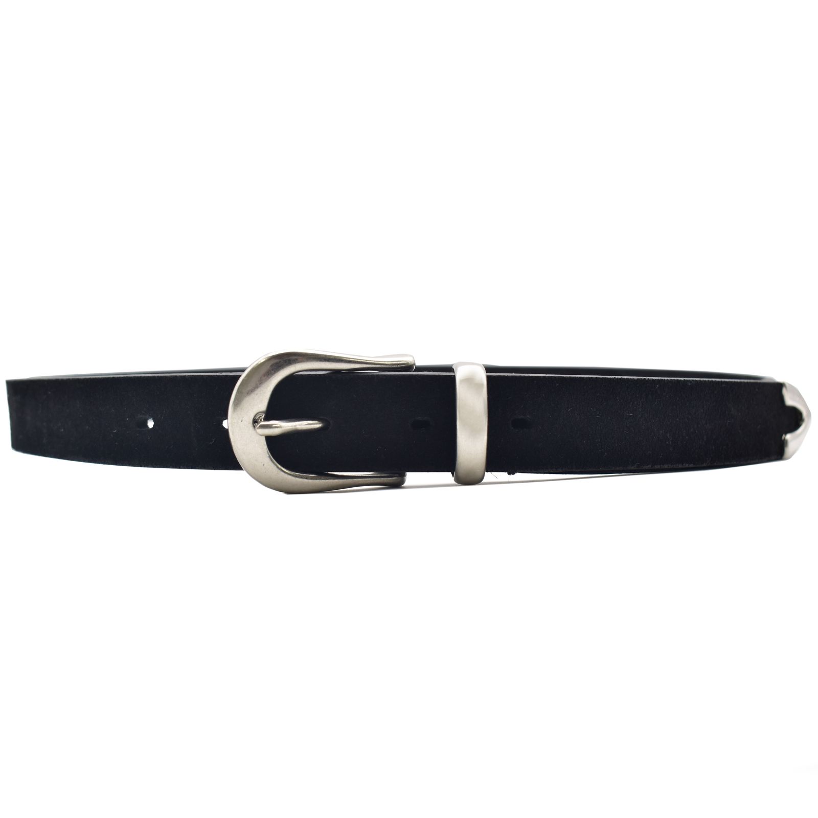 Thick Velour Western Belt (BLK)  / スウェード レザー ウエスタン ベルト