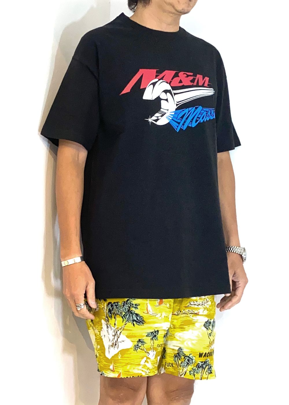 レビュー高評価商品 M&M (BLACK M WRENCH T-SHIRT ×MASSES - PERFORMANCE CUSTOM トップス