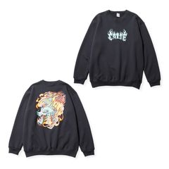 FLAME DRAGON LOGO CREW NECK SW (BLACK) / オリジナル クルーネック スウェット