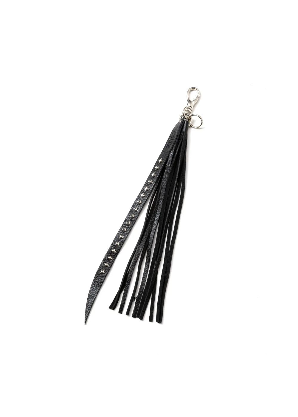 【ラスト1点】STUDS & TASSEL LEATHER LONG KEY RING (BLACK) / スタッズ & タッセル レザー ロング キーリング