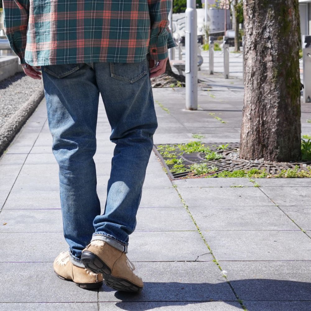 【ラスト1点】C.Straight 5pocket USD (USD) / ストレート ユーズド デニムパンツ