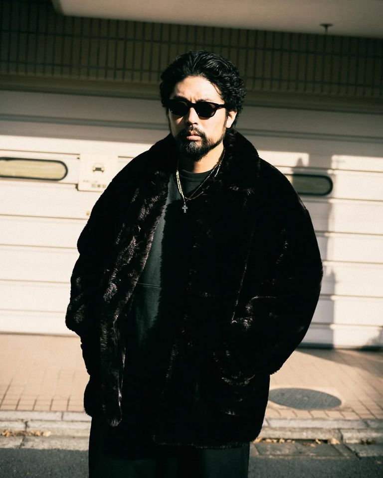 COOTIE PRODUCTIONS - Faux Fur Car Coat (BLACK) / フェイクファー 