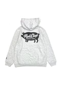 SCRIPT PORK HOODIE (ASH) / ロゴ スウェットパーカー