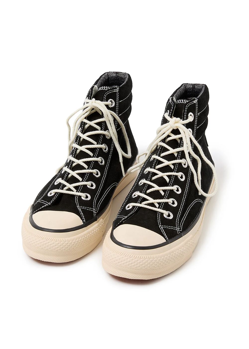 × nonnative DWELLER TRAINER 2 HI COW LEATHER WITH GORE-TEX by SPINGLE (BLACK×WHITE) / ノンネイティブ コラボスニーカー