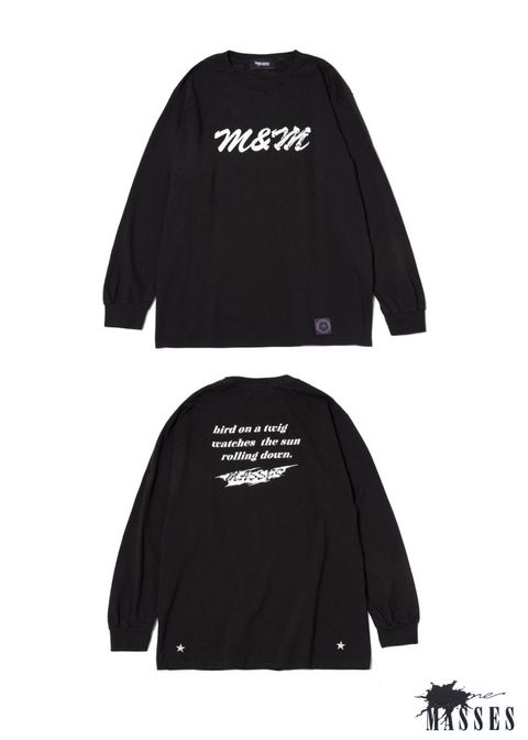 PRINT L/S TEE (×MASSES) (BLACK) / マシス コラボレーション プリントロンT