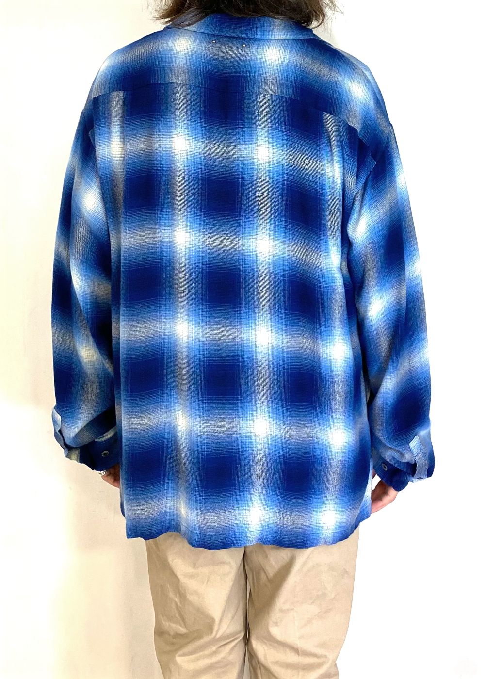 R.Flannel Ombre Open Collar SH (BPT) / オンブレチェック オープンカラーシャツ