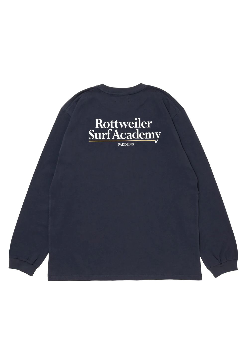 R9 SURF ACADEMY LS TEE (NAVY) /  オリジナル ロゴプリント ロングスリーブ Tシャツ