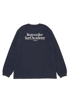 R9 SURF ACADEMY LS TEE (NAVY) /  オリジナル ロゴプリント ロングスリーブ Tシャツ