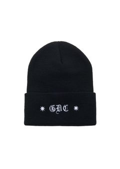 Old English Knit Cap (BLACK) / オールドイングリッシュ ロゴ ニットキャップ。