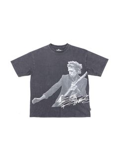 【ラスト1点】Keith Richards pigment tee (BLACK) / ×ローリングストーンズ コラボ Tシャツ