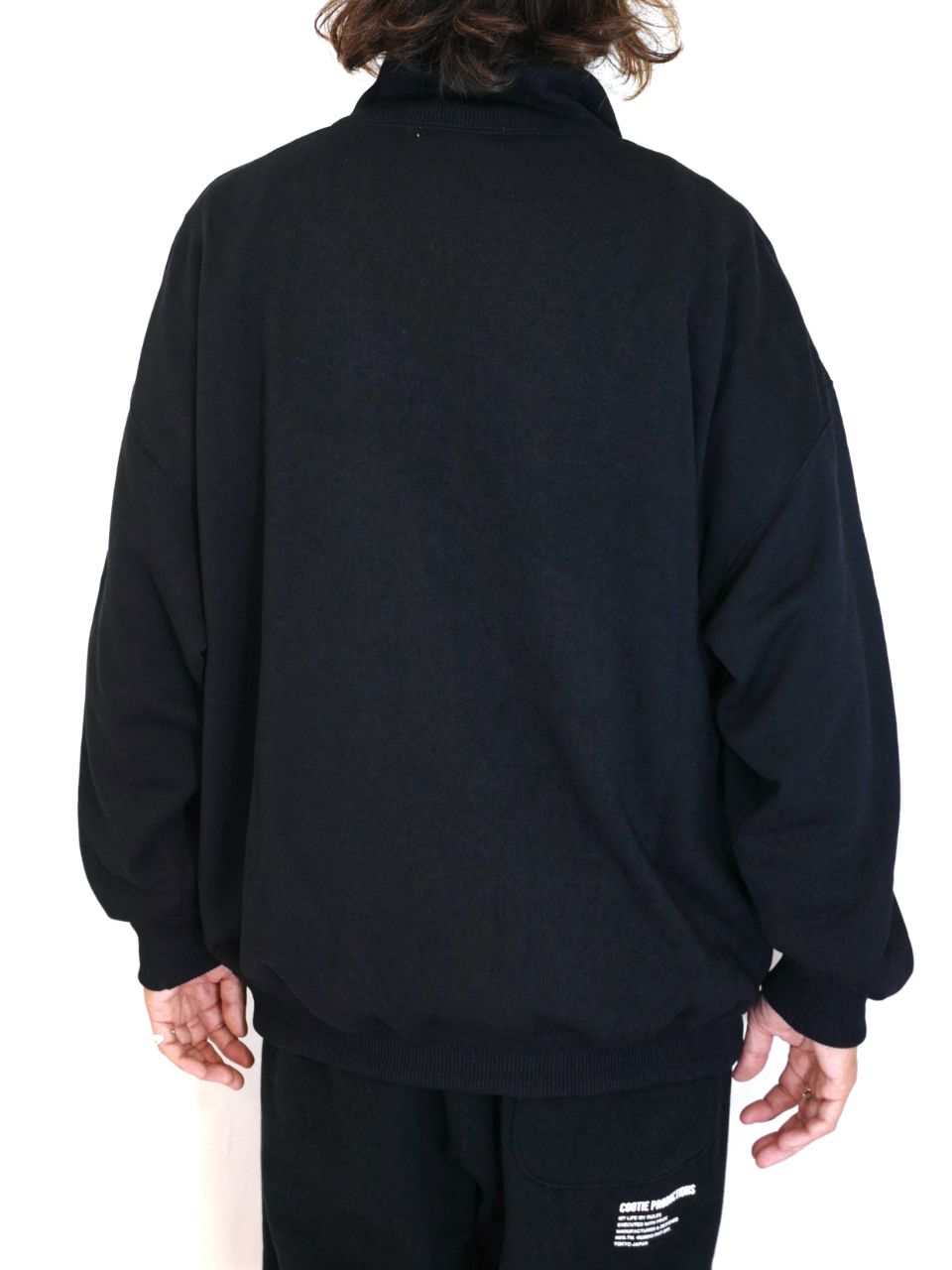 COOTIE PRODUCTIONS - Dry Tech Sweat Half Zip Pullover (BLACK