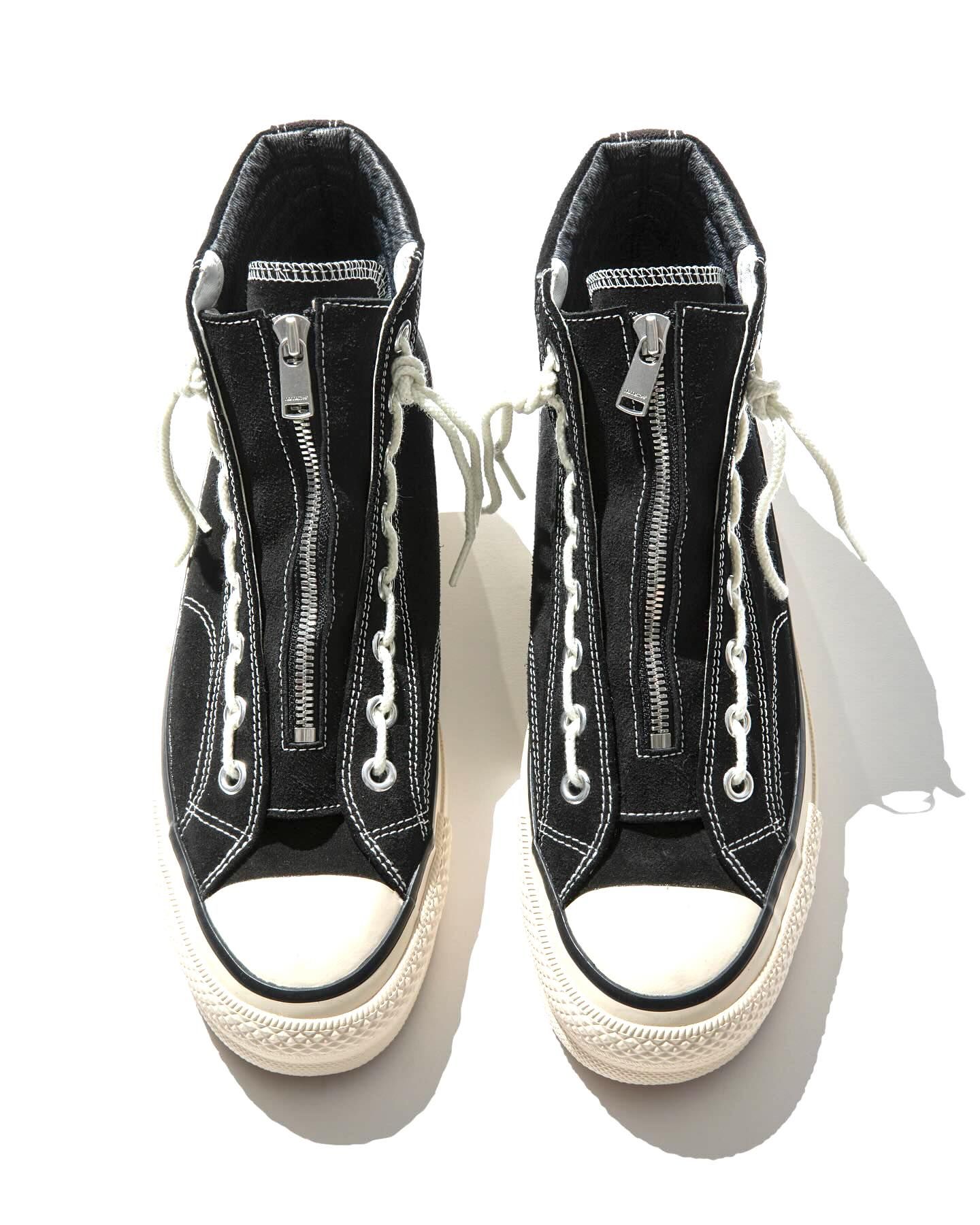 × nonnative DWELLER TRAINER 2 HI COW LEATHER WITH GORE-TEX by SPINGLE (BLACK×WHITE) / ノンネイティブ コラボスニーカー