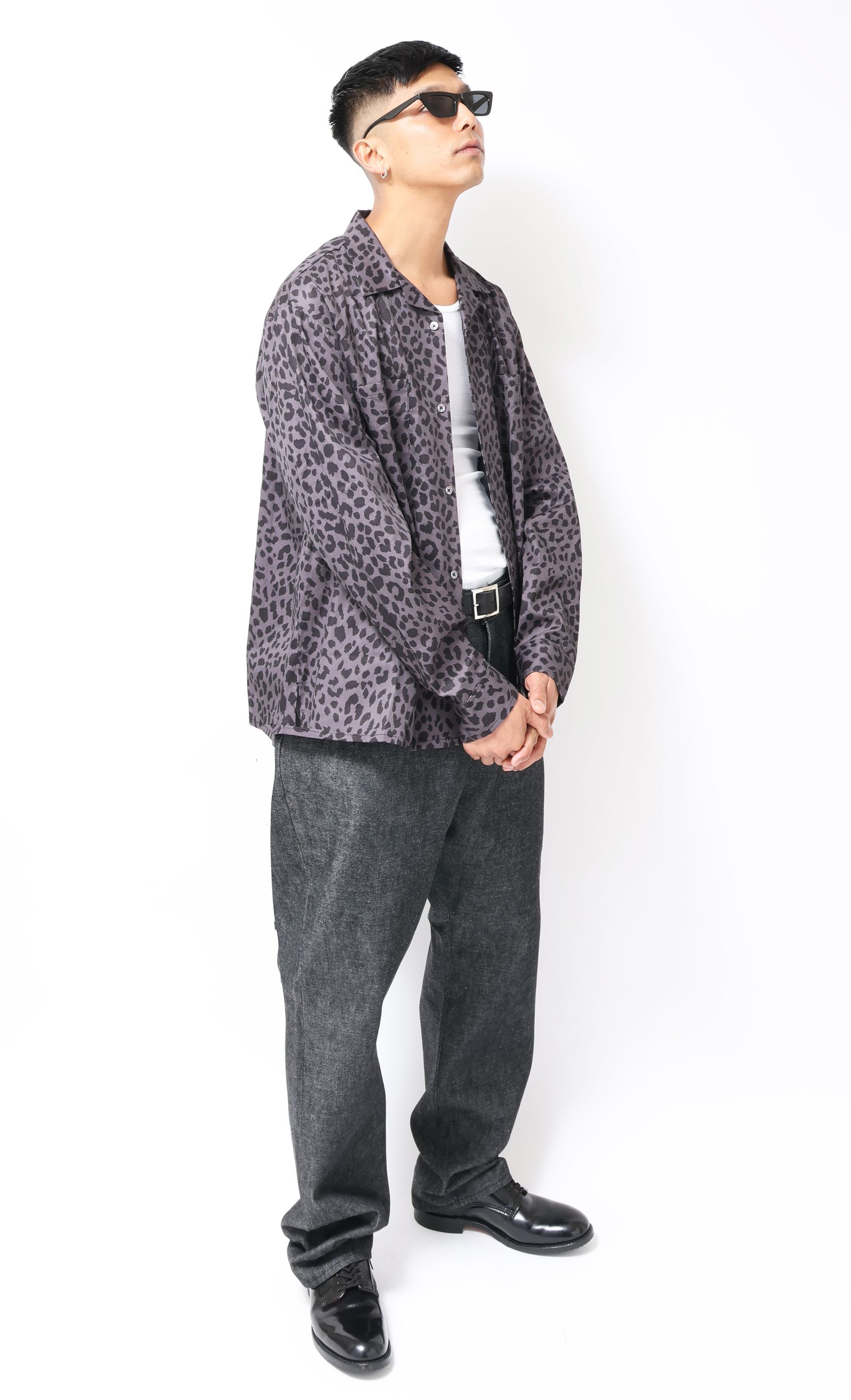 HIDE AND SEEK - 【ラスト1点】Panther L/S Shirt (BLACK