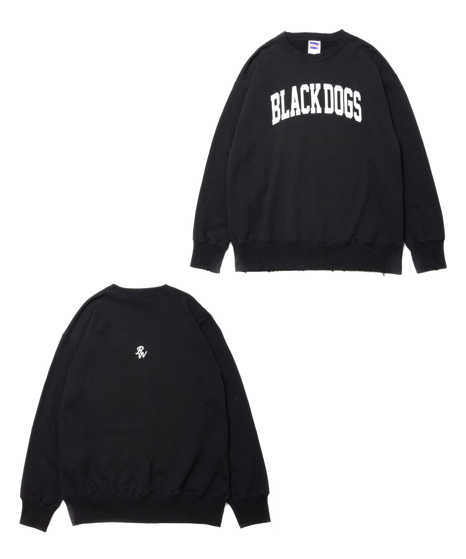 ダメージロゴスウェットロットワイラー　B.D DAMAGE SWEATER