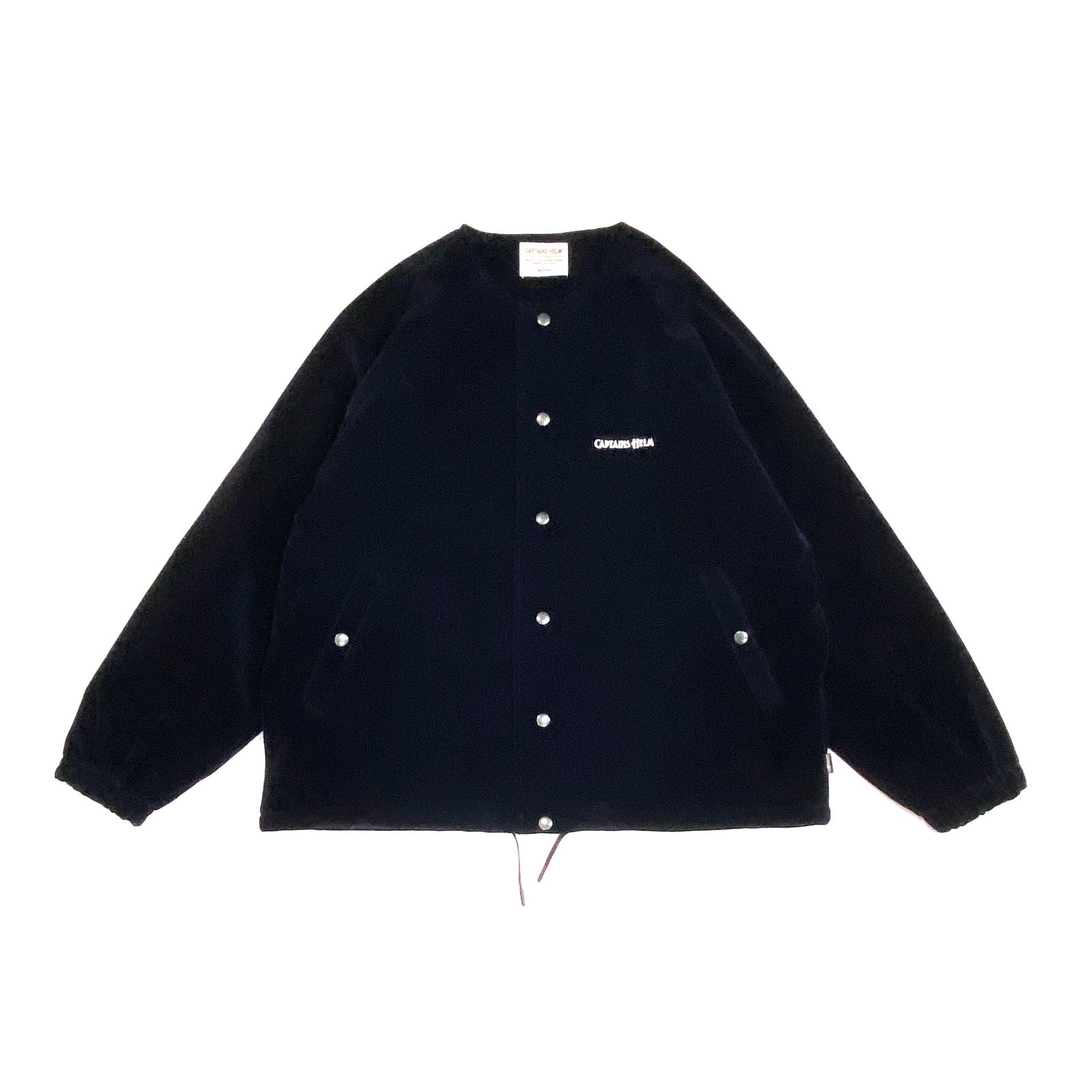 CAPTAINS HELM - LOGO VELOUR COACH JACKET (NAVY) / ロゴ刺繍 ベロア