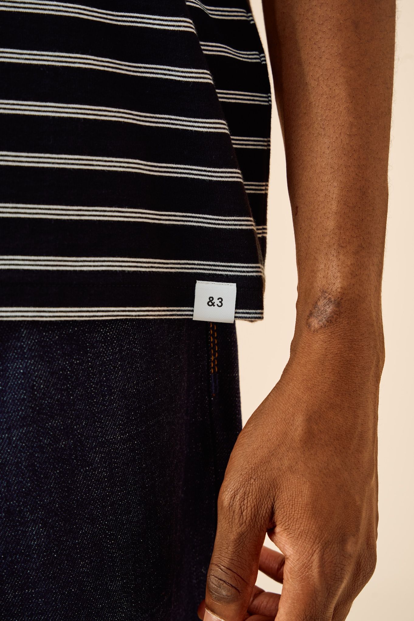 S/S POCKET T "GAZ" (BLACK) / ボーダー ポケット Tシャツ