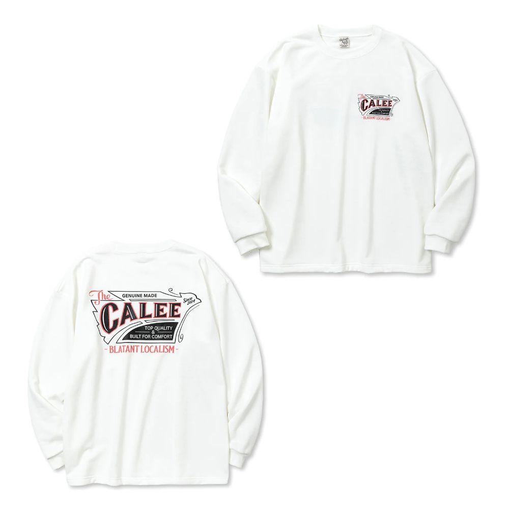 CALEE - AEROKNOT OLD SIGN BOARD L/S SW TEE ＜NATURALLY PAINT