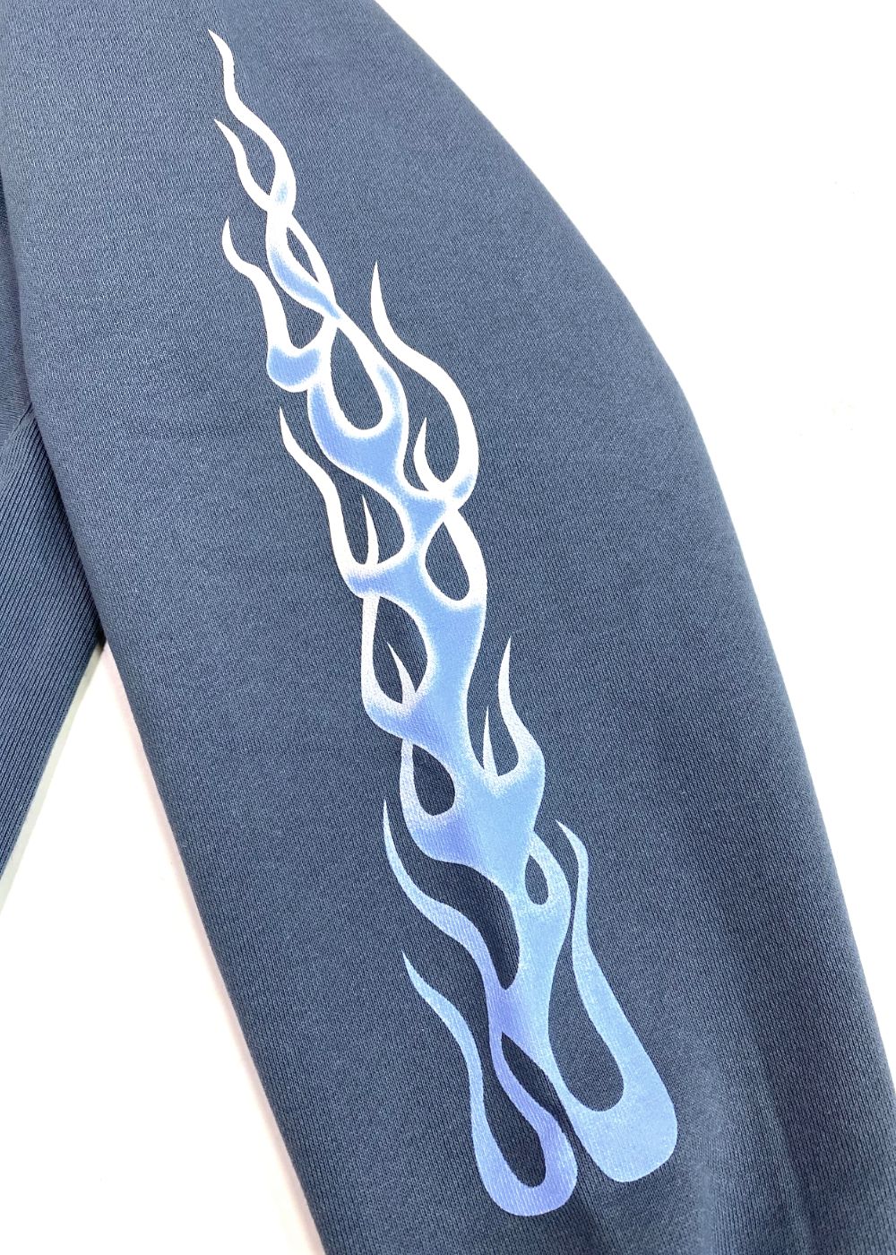HIDE AND SEEK - ×CARSERVICE HOODED SWEAT SHIRT (D-BLUE HIDE AND SEEK - ×CARSERVICE HOODED SWEAT SHIRT (D-BLUE