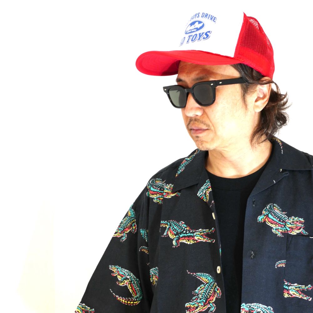 PORKCHOP - BAD TOYS CAP (RED×WHITE) / プリント メッシュキャップ